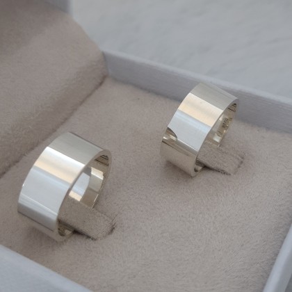 Par Aliança Prata 950 8mm