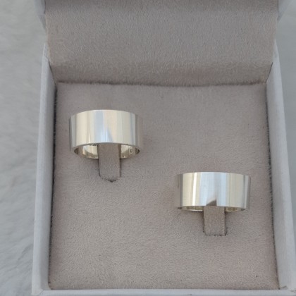 Par Aliança Prata 950 8mm